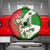 Oman Spare Tire Cover with White Blossom Floral Design and National Flag Colors