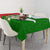 Oman Tablecloth with White Blossom Floral Design and National Flag Colors