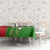 Oman Tablecloth with White Blossom Floral Design and National Flag Colors