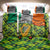 Ireland Back Car Seat Cover with Irish Flag Harp and Shamrock Pattern Design