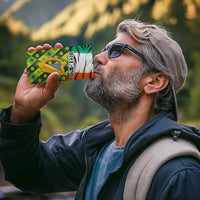 Ireland 4 in 1 Can Cooler Tumbler with Irish Flag Harp and Shamrock Pattern Design