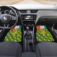 Ireland Car Mats with Irish Flag Harp and Shamrock Pattern Design