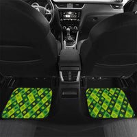 Ireland Car Mats with Irish Flag Harp and Shamrock Pattern Design