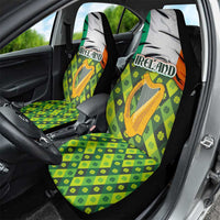 Ireland Car Seat Cover with Irish Flag Harp and Shamrock Pattern Design