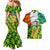 Ireland Couples Matching Mermaid Dress and Hawaiian Shirt with Irish Flag Harp and Shamrock Pattern Design
