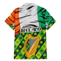 Ireland Family Matching Mermaid Dress and Hawaiian Shirt with Irish Flag Harp and Shamrock Pattern Design