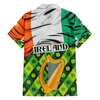 Ireland Family Matching Puletasi and Hawaiian Shirt with Irish Flag Harp and Shamrock Pattern Design