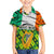 Ireland Kid Hawaiian Shirt with Irish Flag Harp and Shamrock Pattern Design