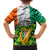 Ireland Kid Hawaiian Shirt with Irish Flag Harp and Shamrock Pattern Design
