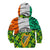 Ireland Kid Hoodie with Irish Flag Harp and Shamrock Pattern Design