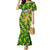 Ireland Mermaid Dress with Irish Flag Harp and Shamrock Pattern Design