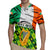 Ireland Rugby Jersey with Irish Flag Harp and Shamrock Pattern Design