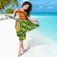 Ireland Sarong with Irish Flag Harp and Shamrock Pattern Design