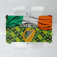Ireland Tablecloth with Irish Flag Harp and Shamrock Pattern Design