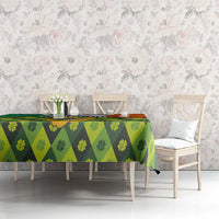 Ireland Tablecloth with Irish Flag Harp and Shamrock Pattern Design