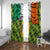 Ireland Window Curtain with Irish Flag Harp and Shamrock Pattern Design