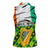 Ireland Women Sleeveless Polo Shirt with Irish Flag Harp and Shamrock Pattern Design