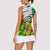 Ireland Women Sleeveless Polo Shirt with Irish Flag Harp and Shamrock Pattern Design