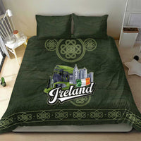 Celtic Ireland Bedding Set with Irish Flag Castle and Knotwork Design