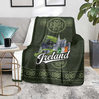 Celtic Ireland Blanket with Irish Flag Castle and Knotwork Design