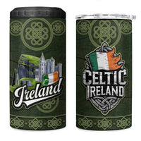Celtic Ireland 4 in 1 Can Cooler Tumbler with Irish Flag Castle and Knotwork Design
