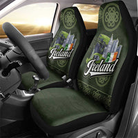 Celtic Ireland Car Seat Cover with Irish Flag Castle and Knotwork Design