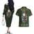 Celtic Ireland Couples Matching Off The Shoulder Long Sleeve Dress and Hawaiian Shirt with Irish Flag Castle and Knotwork Design