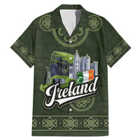 Celtic Ireland Family Matching Mermaid Dress and Hawaiian Shirt with Irish Flag Castle and Knotwork Design