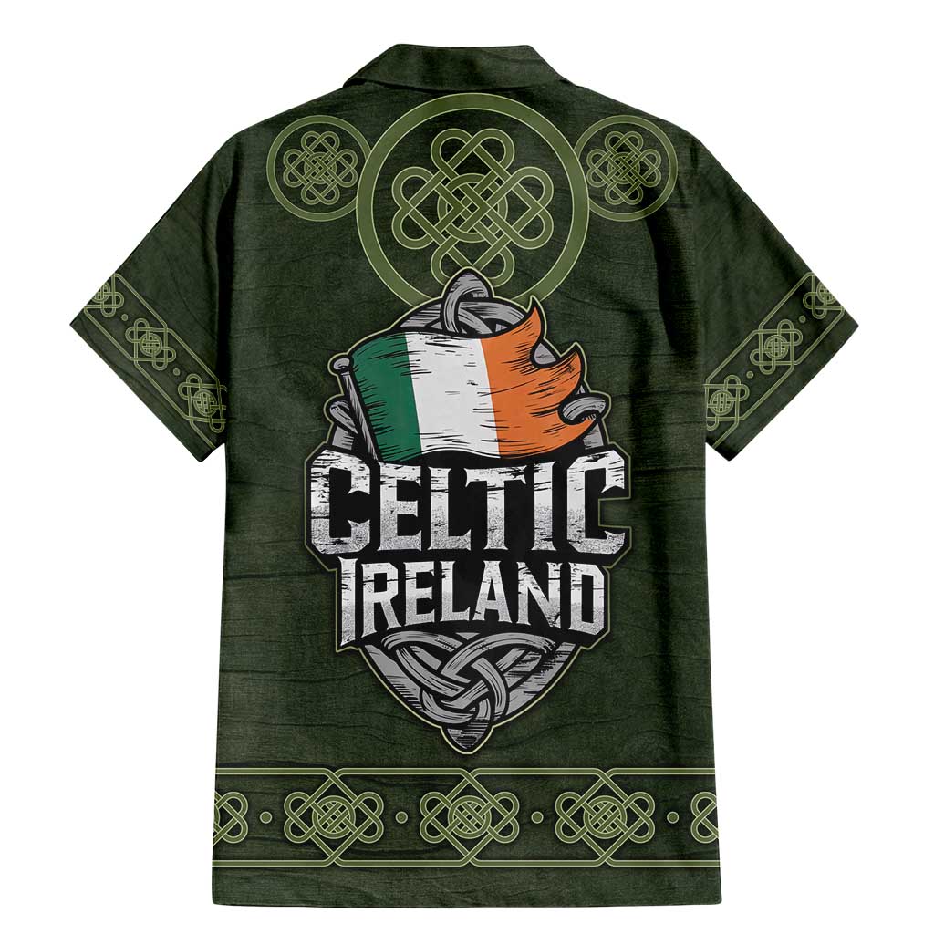 Celtic Ireland Family Matching Mermaid Dress and Hawaiian Shirt with Irish Flag Castle and Knotwork Design