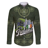 Celtic Ireland Family Matching Mermaid Dress and Hawaiian Shirt with Irish Flag Castle and Knotwork Design