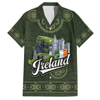 Celtic Ireland Family Matching Summer Maxi Dress and Hawaiian Shirt with Irish Flag Castle and Knotwork Design