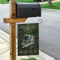 Celtic Ireland Garden Flag with Irish Flag Castle and Knotwork Design