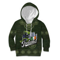 Celtic Ireland Kid Hoodie with Irish Flag Castle and Knotwork Design
