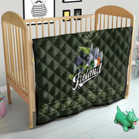 Celtic Ireland Quilt with Irish Flag Castle and Knotwork Design