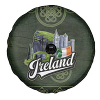 Celtic Ireland Spare Tire Cover with Irish Flag Castle and Knotwork Design
