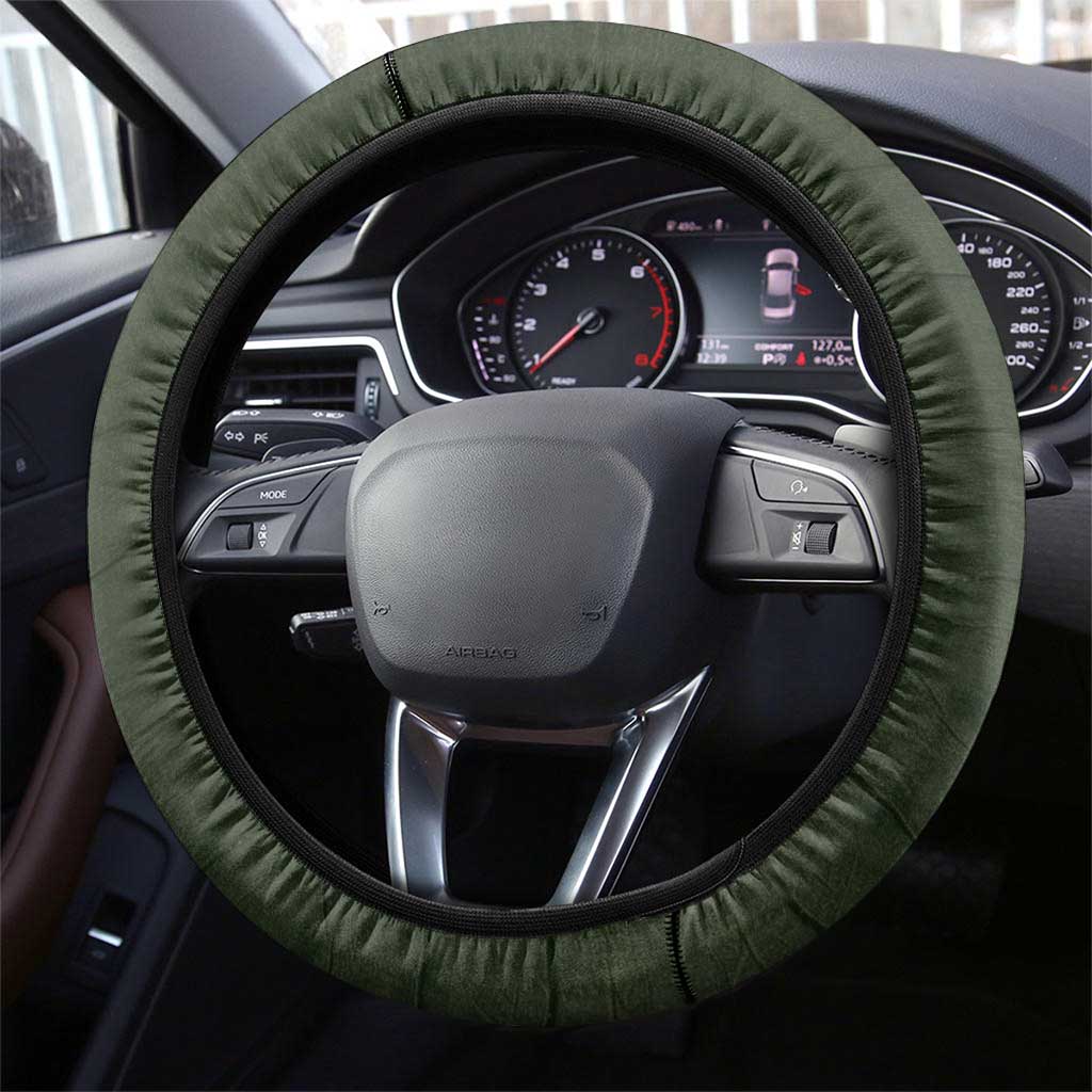 Celtic Ireland Steering Wheel Cover with Irish Flag Castle and Knotwork Design