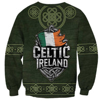 Celtic Ireland Sweatshirt with Irish Flag Castle and Knotwork Design
