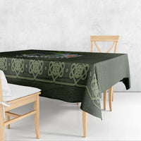 Celtic Ireland Tablecloth with Irish Flag Castle and Knotwork Design