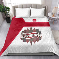 Denmark Bedding Set with Cityscape Print and Royal Coat of Arms Design