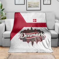 Denmark Blanket with Cityscape Print and Royal Coat of Arms Design