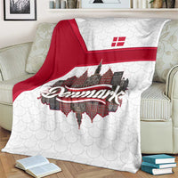 Denmark Blanket with Cityscape Print and Royal Coat of Arms Design