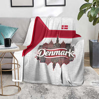 Denmark Blanket with Cityscape Print and Royal Coat of Arms Design