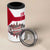 Denmark 4 in 1 Can Cooler Tumbler with Cityscape Print and Royal Coat of Arms Design