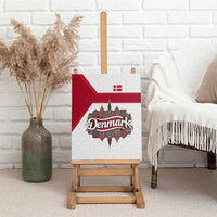 Denmark Canvas Wall Art with Cityscape Print and Royal Coat of Arms Design