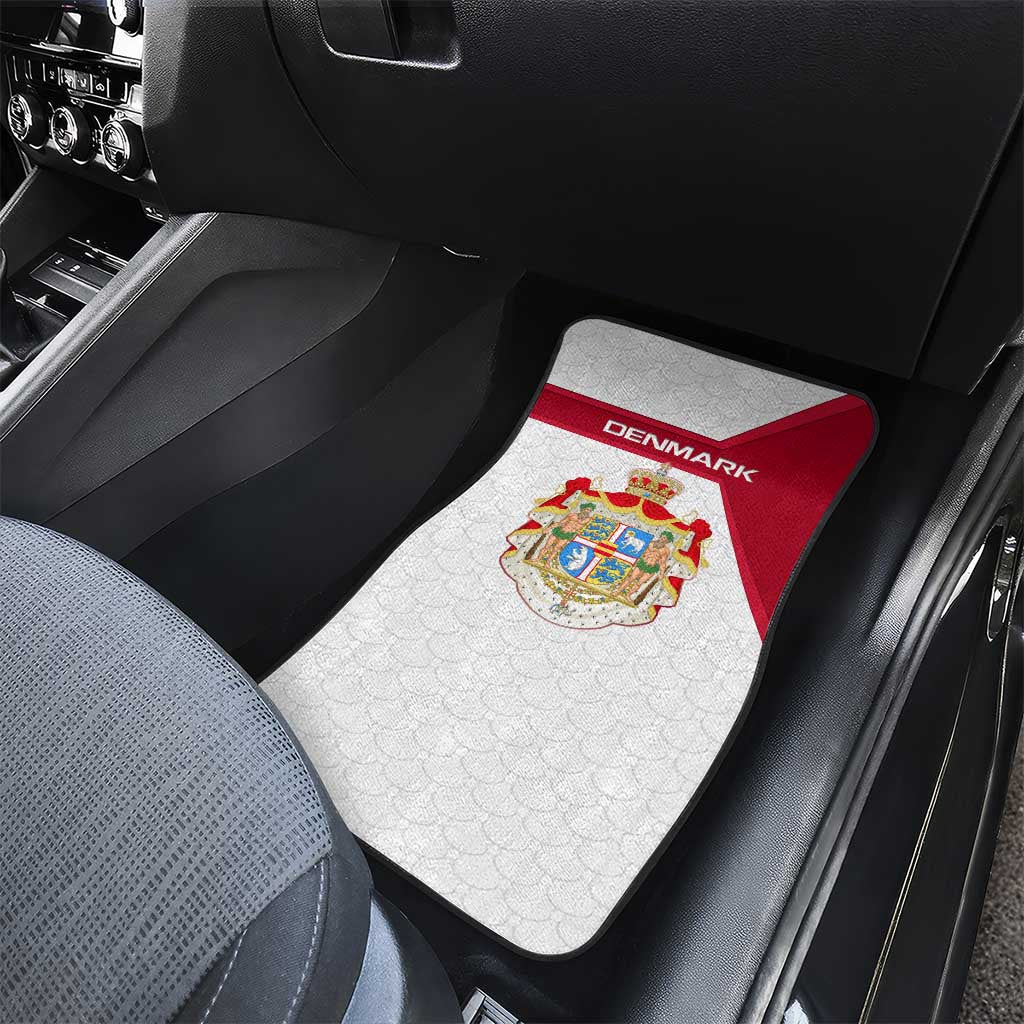 Denmark Car Mats with Cityscape Print and Royal Coat of Arms Design