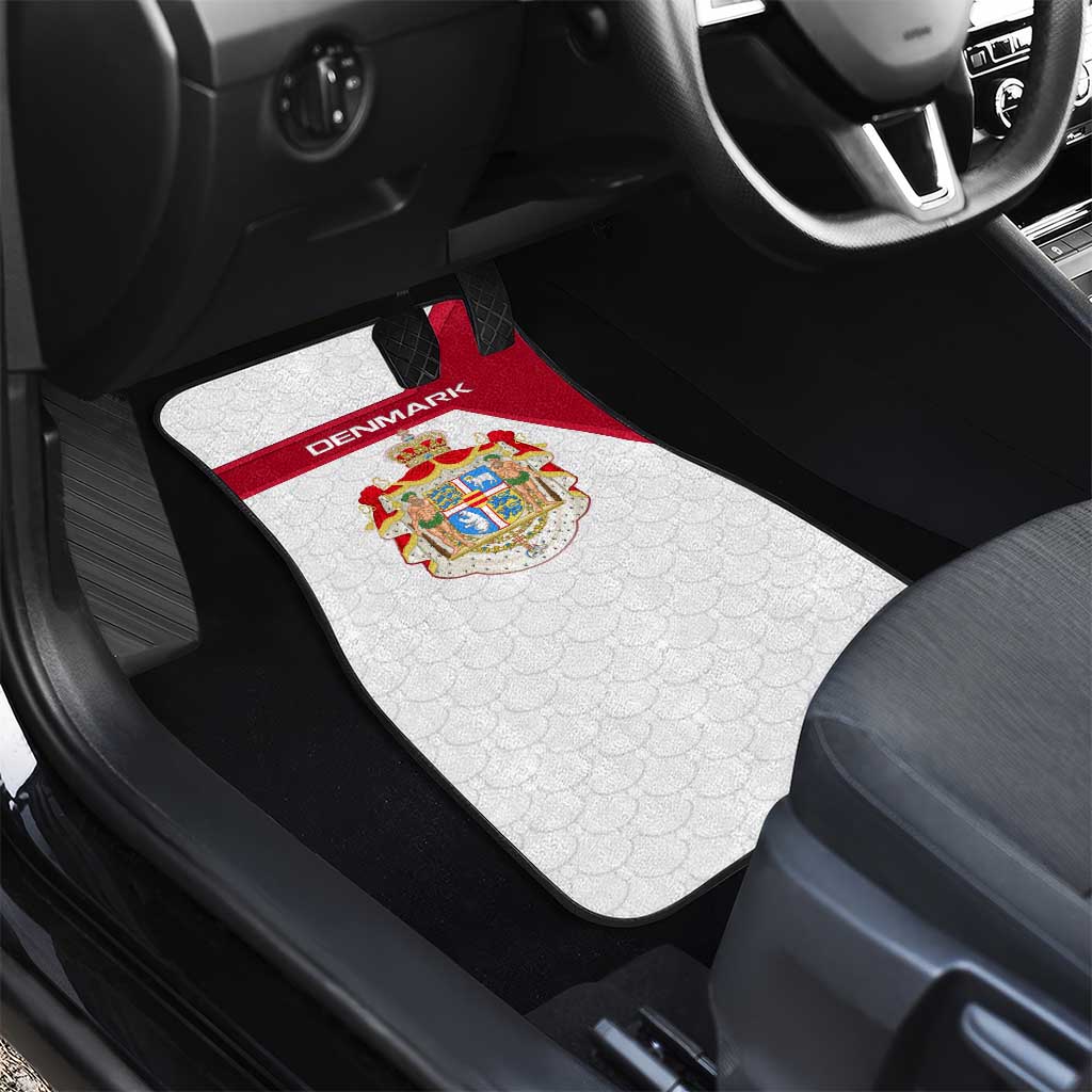Denmark Car Mats with Cityscape Print and Royal Coat of Arms Design