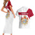 Denmark Couples Matching Short Sleeve Bodycon Dress and Hawaiian Shirt with Cityscape Print and Royal Coat of Arms Design