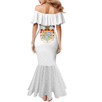 Denmark Family Matching Mermaid Dress and Hawaiian Shirt with Cityscape Print and Royal Coat of Arms Design