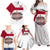Denmark Family Matching Off Shoulder Maxi Dress and Hawaiian Shirt with Cityscape Print and Royal Coat of Arms Design