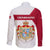 Denmark Family Matching Short Sleeve Bodycon Dress and Hawaiian Shirt with Cityscape Print and Royal Coat of Arms Design